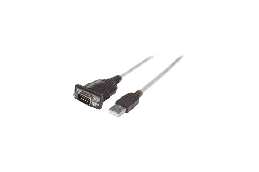 Manhattan 151801 Serielkabel Sølv 45 Usb Serial Com Rs232 Db9