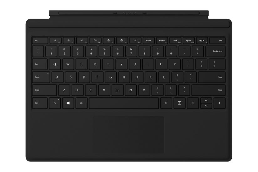 Microsoft Surface Pro Type Cover With Fingerprint Id Tastatur Med Trackpad Accelerometer Italiensk Sort Indgangsudstyr