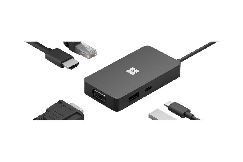 Microsoft Usb- Travel Hub Dockingstation Usb- Vga Hdmi 1gbe