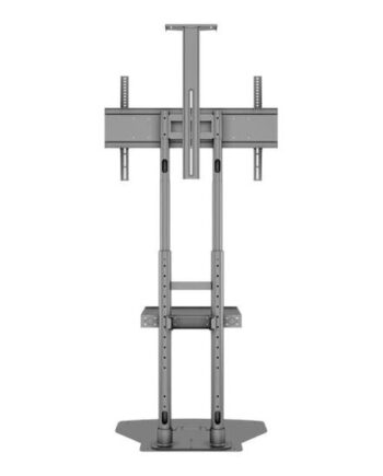 Multibrackets   Public Floorbase Basic 180 Incl Shelf   Cameraholder Vogn Med Hjul For Videokonferencesystem Sort