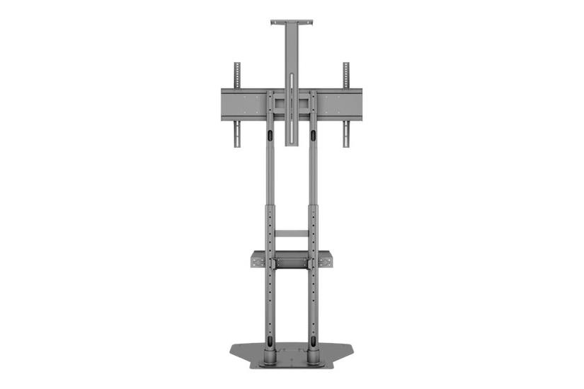 Multibrackets Public Floorbase Basic 180 Incl Shelf Cameraholder Vogn Med Hjul For Videokonferencesystem Sort