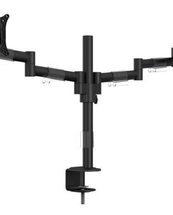 Multibrackets   Vesa Deskmount Officeline Dual Stativ Justerbar Arm For   Lcd Displays Sort