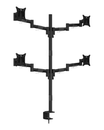 Multibrackets   Vesa Deskmount Officeline Quad Stativ Justerbar Arm For   Lcd Displays Sort
