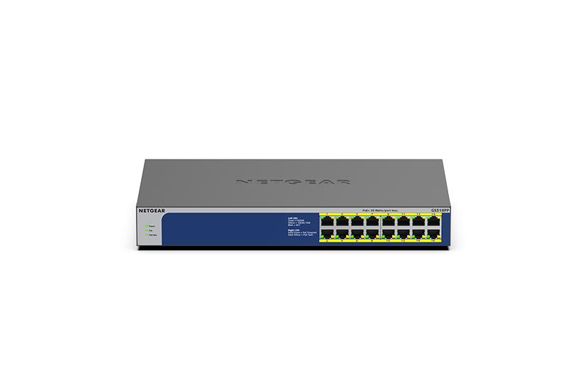 Netgear Gs516pp Switch 16 Porte Ikke Administreret Monterbar På Stativ