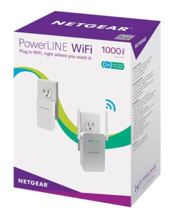 Netgear Powerline Plw1000 Powerline-adaptersæt Wi-fi   Kan Sluttes Til Vægstik Med Netgear Powerline 1000 Adapter  Pl1000