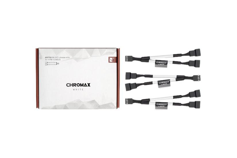 Noctua Na-syc1 Chromax White Splitter Til Blæser Pin Pwm Til Pin Pwm 11 Cm