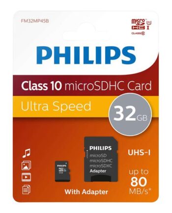 Philips Fm32mp45b Flashhukommelseskort 32 Gb Microsdhc Uhs-