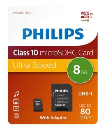 Philips Fm08mp45b Flashhukommelseskort   Gb Microsdhc Uhs-