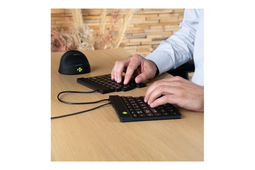 -go Split Ergonomiske Tastatur Qwerty Us Sort Kablet Tastatur Qwerty Usa Sort Indgangsudstyr
