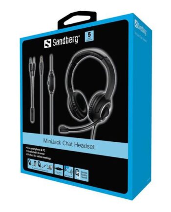 Sandberg Minijack Chat Headset Headset     Mm Jackstik