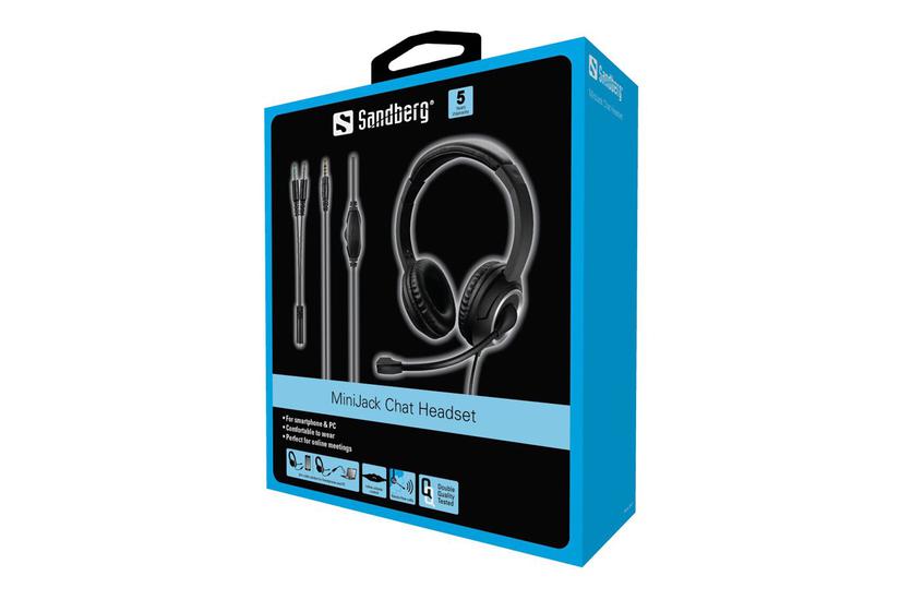 Sandberg Minijack Chat Headset Headset Mm Jackstik