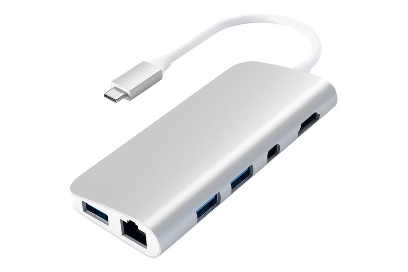 Satechi Aluminum Type- Multimedia Adapter Dockingstation Usb- Mini Dp 1gbe