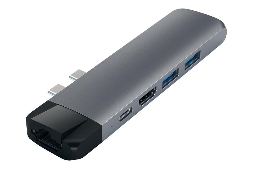 Satechi Aluminum Type- Pro Hub With Ethernet Dockingstation Usb- 1gbe