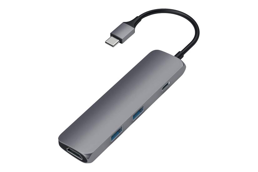 Satechi Slim Aluminum Multi-port Adapter Dockingstation Usb-
