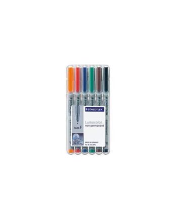Staedtler Lumocolor Markør Sort  Rød  Blå  Grøn  Orange  Brun  Pakke Med