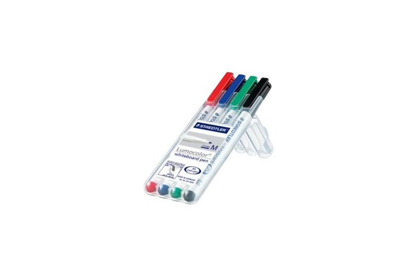 Staedtler Lumocolor 301 Markør Sort Rød Blå Grøn Pakke Med