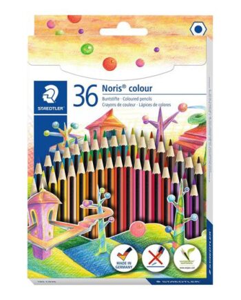 Staedtler Noris Colour 185 Farvet Blyant Diverse Klare Farver  Pakke Med 36