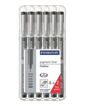 Staedtler Pigment Liner Fineliner Sort  Pakke Med