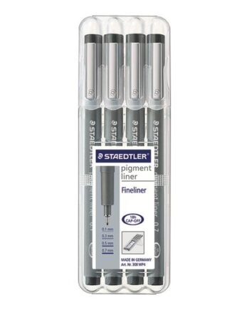 Staedtler Pigment Liner 308 Fineliner Sort  Pakke Med