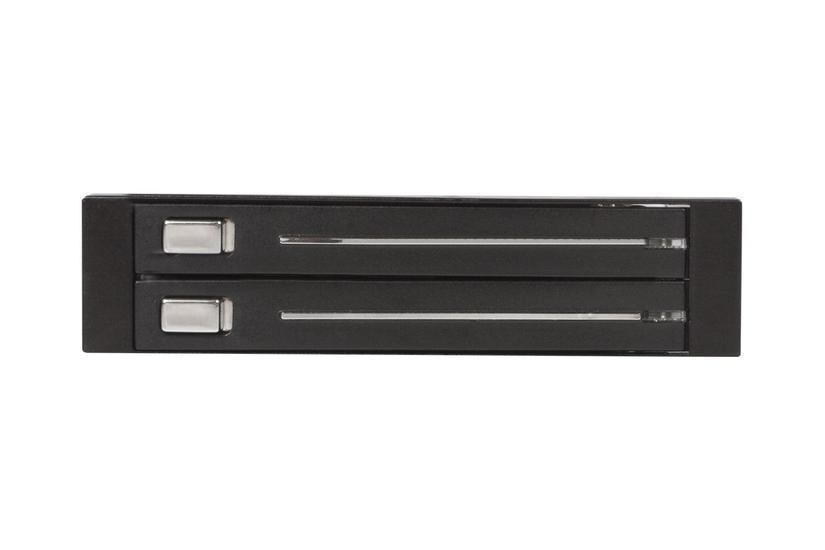Startech Com Drive 5in Trayless Hot Swap Sata Mobile Rack Backplane Dual Drive Sata Mobile Rack Enclosure For Hdd Hsb220sat25b Ramme