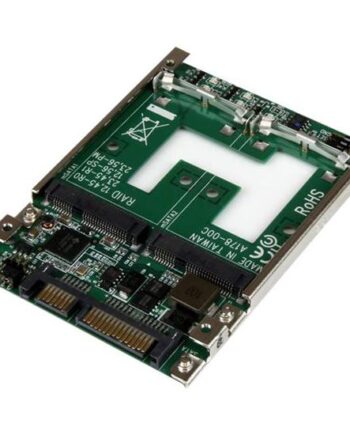 Startech Com Dual Msata Ssd To      Sata Raid Adapter Converter 2x Msata Ssd To   5in Sata Adapter With Raid And 7mm Open Frame Housing  25sat22msat  Lagringskontrol Msata Sata 6gb