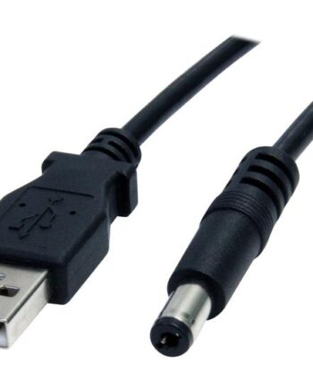 Startech Com   Ft Usb To Type   Barrel 5v Dc Power Cable Power Cable Usb  Power Only      To Dc Jack     Mm       Ft Molded Black Usb2typem Strømkabel Usb  Kun Strøm  Til Dc-stik     Mm 91 Cm