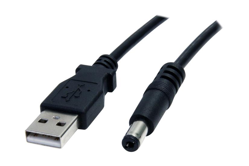 Startech Com Ft Usb To Type Barrel 5v Dc Power Cable Power Cable Usb Power Only To Dc Jack Mm Ft Molded Black Usb2typem Strømkabel Usb Kun Strøm Til Dc-stik Mm 91 Cm