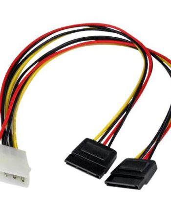 Startech Com 12in Lp4 To 2x Sata Power   Cable Adapter Molex To To Dual Sata Power Adapter Splitter Strømforsyningsadapter  -pin Intern Strøm Til Sata Strøm
