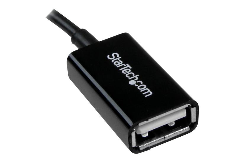 Startech Com 5in Micro Usb To Usb Otg Host Adapter Micro Usb Male To Usb Female On-the-go Host Cable Adapter Uusbotg Usb-adapter Usb Til Micro-usb Type 12 Cm