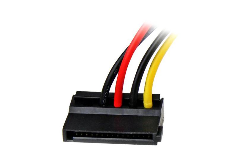 Startech Com 6in Pin Lp4 To Left Angle Sata Power Cable Adapter Lp4 To Sata Power Adapter Satapowadpl Strømforsyningsadapter Sata Strøm Til -pin Intern Strøm 15 Cm