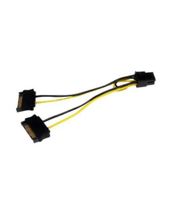 Startech Com 6in Sata Power To   Pin Pci Express Video Card Power Cable Adapter Sata To   Pin Pcie Power Strømkabel Sata Strøm Til   Pin Pcie-strøm 15 Cm
