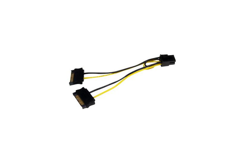 Startech Com 6in Sata Power To Pin Pci Express Video Card Power Cable Adapter Sata To Pin Pcie Power Strømkabel Sata Strøm Til Pin Pcie-strøm 15 Cm