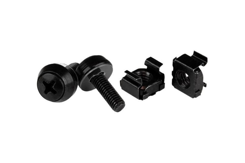 Startech Com M5 Cage Nuts And Screw 12 Mm Rack Screws And Cage Nuts 50 Pack Black Replacement Serve Rack Screws Cabscrewm5b Skruer Og Møtrikker For Rack