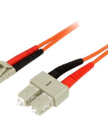 Startech Com 1m Fiber Optic Cable Multimode Duplex 50 125 Lszh Lc Sc Om2 Lc To Sc Fiber Patch Cable  50fiblcsc1  Netværkskabel