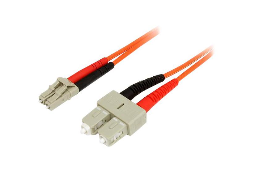 Startech Com 1m Fiber Optic Cable Multimode Duplex 50 125 Lszh Lc Sc Om2 Lc To Sc Fiber Patch Cable 50fiblcsc1 Netværkskabel