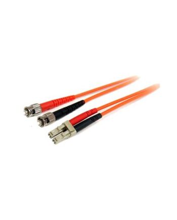 Startech Com 1m Fiber Optic Cable Multimode Duplex 62   125 Lszh Lc St Om1 Lc To St Fiber Patch Cable  Fiblcst1  Patchkabel      Orange