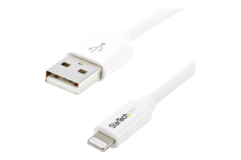 Startech Com 2m 6ft Long White Apple -pin Lightning Connector To Usb Cable For Iphone Ipod Ipad Charge And Sync Cable Usblt2mw Lightning-kabel Lightning Usb