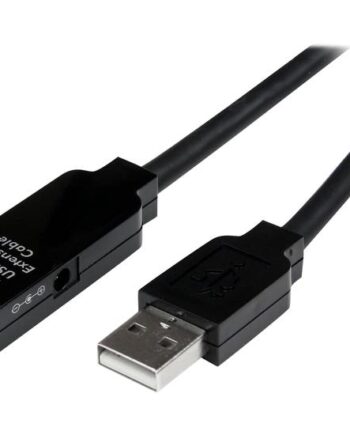 Startech Com 25m Usb     Active Extension Cable     25 Meter Usb   Male To Usb   Female Usb     Repeater   Extender Cable Black 80ft  Usb2aaext25m  Usb Forlængerkabel Usb Til Usb 25