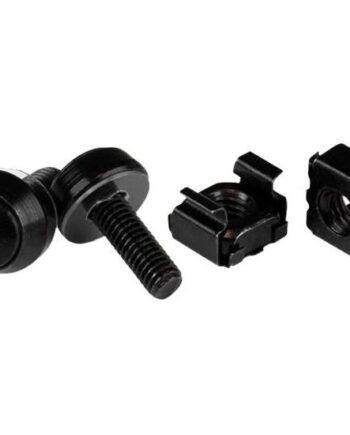Startech Com M5   12mm Screws And Cage Nuts 100 Pack M5 Mounting Screws And Cage Nuts For Server Rack And Cabinet Black  Cabscrewm52b  Skruer Og Møtrikker For Rack