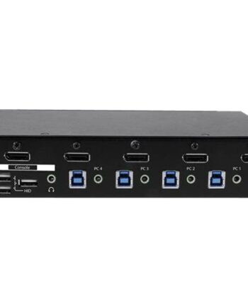 Startech Com   Port Displayport Kvm Switch Dp Kvm Switch With Audio And Built-in Usb     Hub For Peripherals 4k 30hz  Sv431dpu3a2  Kvm   Usb Switch   Porte Monterbar På Stativ