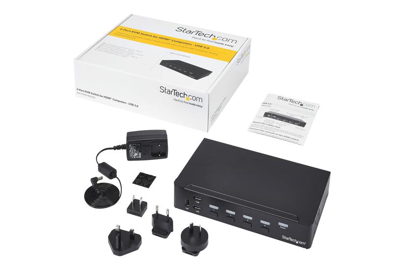 Startech Com Port Hdmi Kvm Hdmi Kvm Switch 1080p Usb Audio Support Kvm Video Switch Sv431hdu3a2 Kvm Usb Switch Porte Monterbar På Stativ