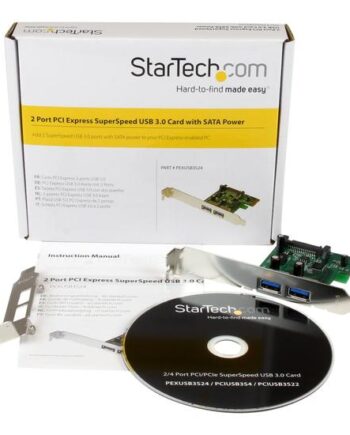 Startech Com   Port Pci Express  Pcie  Superspeed Usb     Card Adapter With Uasp Sata Power Dual Port Usb   Pcie Controller  Pexusb3s24  Usb-adapter Pcie Usb