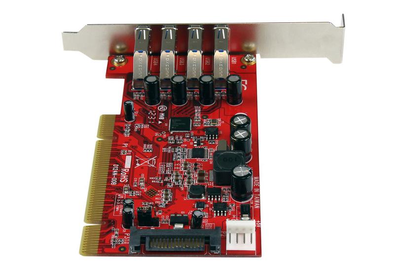 Startech Com Port Pci Superspeed Usb Adapter Card With Sata Sp4 Power Quad Port Pci Usb Controller Card Pciusb3s4 Usb-adapter Pci- Usb