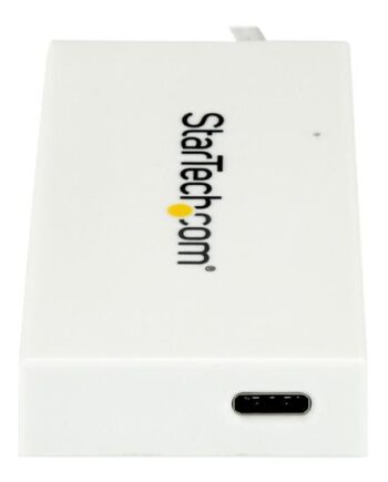 Startech Com   Port Usb   Hub With 1x Usb-    3x Usb-  Ports  Superspeed 5gbps  Usb Bus Powered  Compact Portable Laptop Usb     Adapter Hub  Usb     Gen   Usb     Gen   Type-  Hub  White Windows Macos Linux  Hb30c3a1cfbw  Hub   Porte