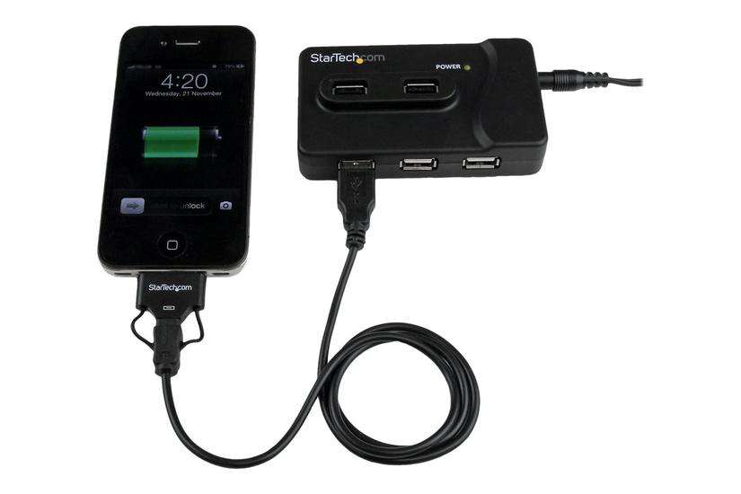 Startech Com Port Usb Hub Usb 3a Usb 2a Dedicated Charging Port Multi Port Powered Usb Hub With 20w Power Adapter St7320usbc Hub Porte