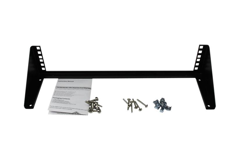 Startech Com 2u Vertical Wall Mount Patch Panel Bracket Steel Rack Mount Bracket Hardware For 19 Network Server And Data Equipment Rk219wallv Monteringsbøjle 2u