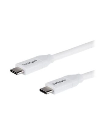 Startech Com Usb   To Usb   Cable   Ft   2m 5a Pd     White Usb     Usb-if Certified Usb Type   Cable Usb   Charging Cable  Usb2c5c2mw  Usb Type-  Kabel 24 Pin Usb-  Til 24 Pin Usb-