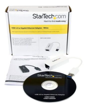 Startech Com Usb     To Gigabit Ethernet Network Adapter 10 100 1000 Nic Usb To Rj45 Lan Adapter For Pc Laptop Or Macbook  Usb31000sw  Netværksadapter Usb     Gigabit Ethernet