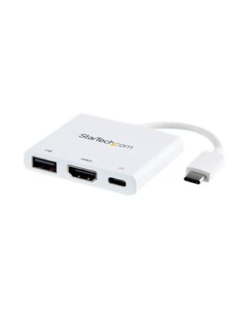 Startech Com Usb-  To Hdmi Adapter White 4k 30hz Thunderbolt   Compatible With Power Delivery  Usb Pd  Usb   Dongle  Cdp2hduacpw  Videoadapter Hdmi   Usb 60 Mm