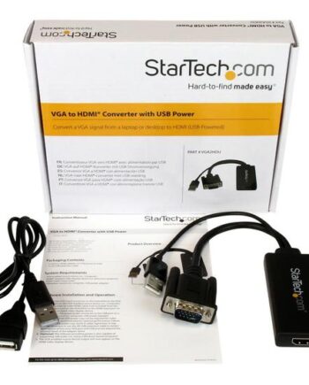Startech Com Vga To Hdmi Adapter With Usb Audio   Power Portable Vga To Hdmi Converter 1080p Adapterkabel Hdmi Vga Audio Usb 26 Cm